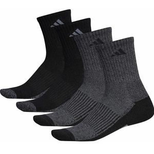 Socks by Adidas Mens 4 Pair Performance High Quarter Length grey black